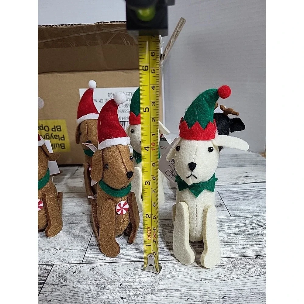 Christmas Santa Dog Lot Of 21 Plush Stuffed Animal 5.5